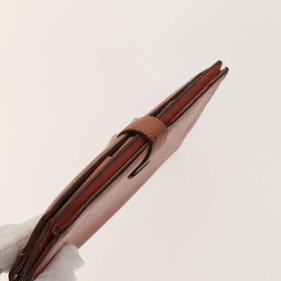 HERMES Baan Wallet Leather 2Set Pink Light Blue Auth fm4833 - Picture 5 of 16